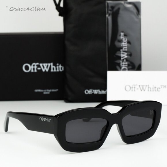 Off-White Accessories - Off-White Women Sunglasses Black Grey Rectangle OERI138 CHARLOTTE 1007 BRAND NEW